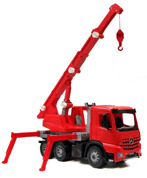 Auto žeriav plast 70cm 3-osý Mercedes Actros v krabici