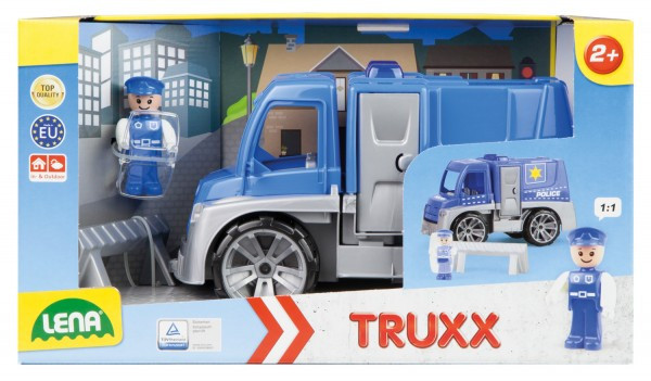 Auto Truxx polícia plast 29cm s figúrkou v krabici 39x22x16cm 24m+