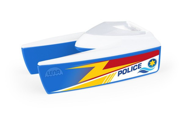 Boaties loď polícia plast 17cm vo vrecku 24m+