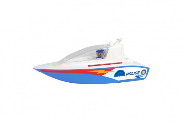Boazz loď/čln polícia s figúrkou plast 38cm 24m+