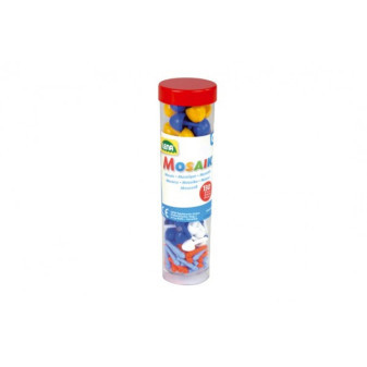 Kolíčky+klobúčiky plast k mozaikám modré+mix 4,5x16cm