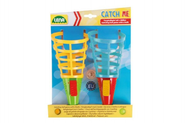 Catch ball 2 hry s 2 loptičkami plast 19cm na karte