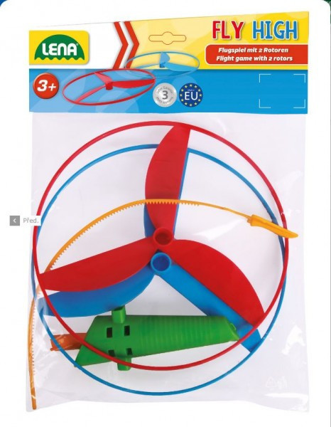 Vystreľovacia vrtuľka 2ks + štartér plast 20cm v sáčku