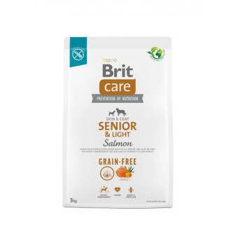 Brit Care Dog Grain-free Senior a Light - salmon a potato, 3kg