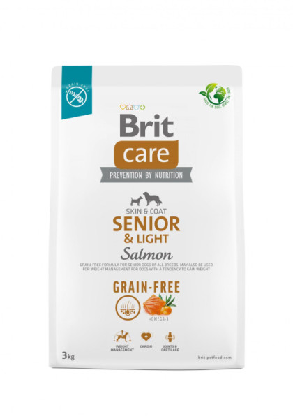 Brit Care Dog Grain-free Senior a Light - salmon a potato, 3kg
