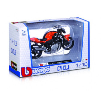 Motorka Bburago kov/plast 11-12cm 1:18 mix druhov v krabičke 17x11x7cm