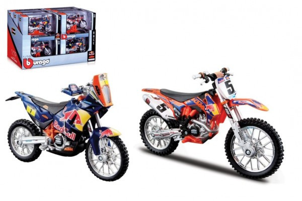 Motorka Bburago 1:18 Red Bull Race 11cm kov/plast 2 druhy v krabičke 17x11x7cm