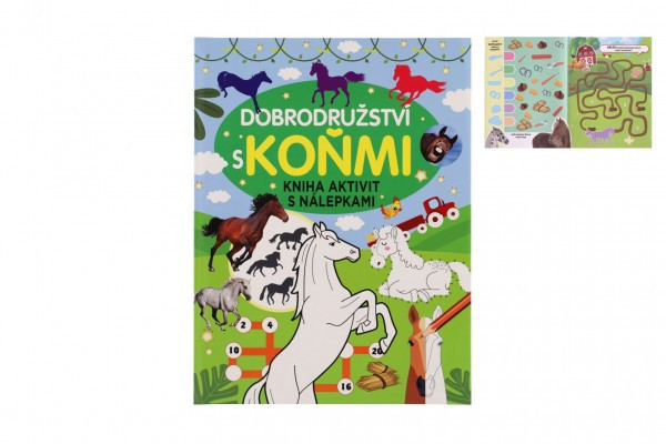 Kniha aktivít s nálepkami Dobrodružstvo s koňmi 21x28cm