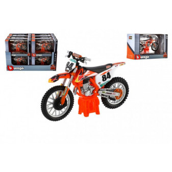 Motorka Bburago KTM 450 SX-F Factory Edition (2018) kov/plast 12cm v krabičke