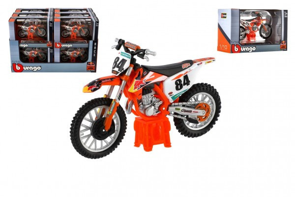 Motorka Bburago KTM 450 SX-F Factory Edition (2018) kov/plast 12cm v krabičke