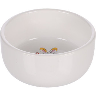 FLAMINGO miska pre hlodavce ZIPPY RABBIT CERAMIC ROUND biela 11,5Xx1,5x5,3cm 325ml