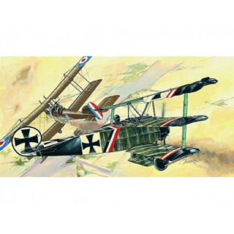 Model Fokker Dr.1 13x16, 1cm v krabici 31x13, 5x3, 5cm