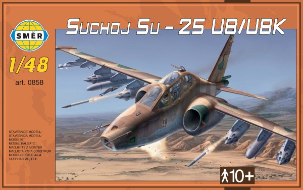 Model Suchoj SU-25 UB/UBK v krabici 35x22x5cm