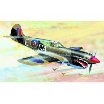 Model Curtiss P-40 K Kittyhawk MK.3 13,2 x15, 7cm v krabici 25x14, 5x4, 5cm