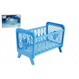 Postieľka pre bábiky bez súpravy plast v krabici 48x33x8cm