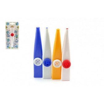 Kazoo plast 12cm 4 farby na karte