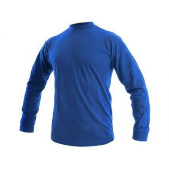 Tričko CXS PETR, dlhý rukáv, stredne modrá