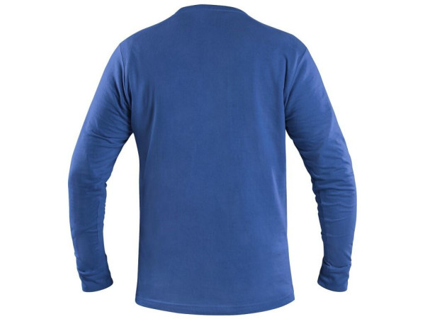 Tričko CXS PETR, dlhý rukáv, stredne modrá, veľ. 2XL