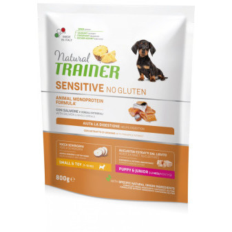 Trainer Nature Sensitive No glutén Puppy&Jun Mini losos 800g
