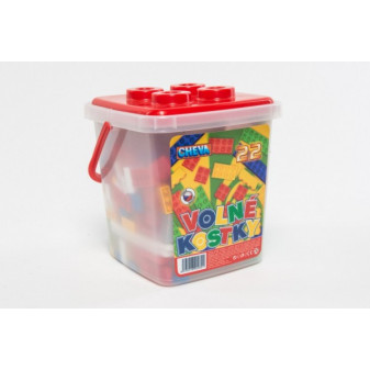 Stavebnica Cheva 22 Voľné kocky plast 17x22x17cm 242ks vo vedre