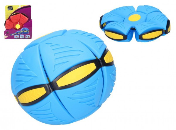 Flat Ball - Hoď disk, chyť míč! plast 22cm 2 barvy na kartě 22x27x5,5cm