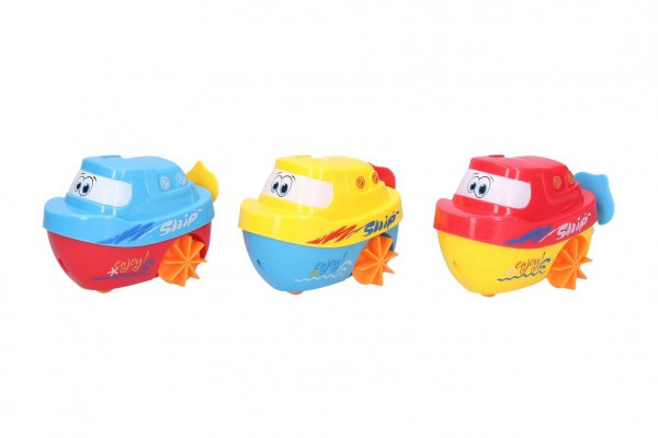 Loď/Lodička na natiahnutie do vody plast 6x10cm 3 farby 18m+