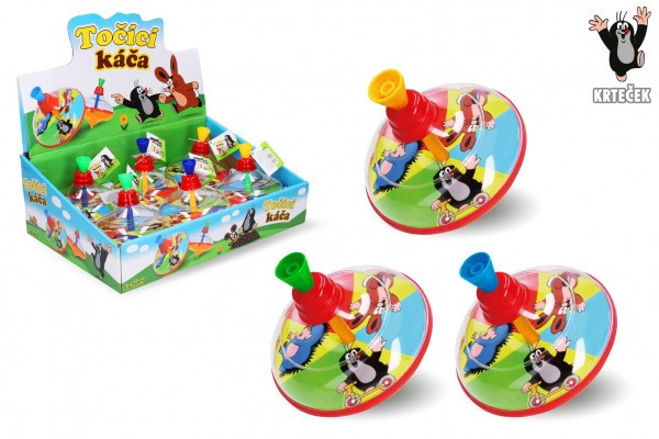 Káča točiaci Krtko plast/kov priemer 10cm 3 farby