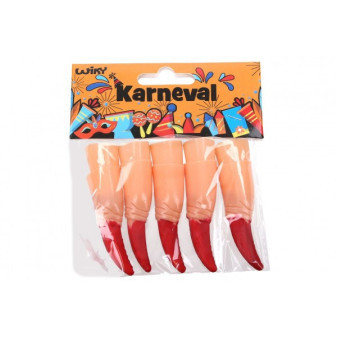 Prsty s pazúrmi 10ks plast v sáčku karneval