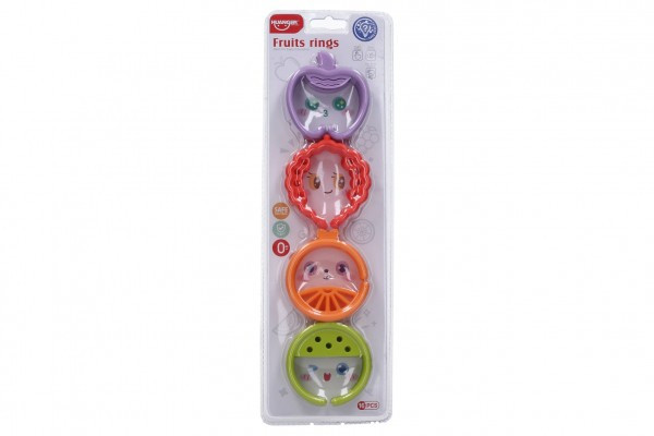 Krúžky spojovacie ovocie 16ks plast 7cm v blistri 11,5x36,5cm 0m+