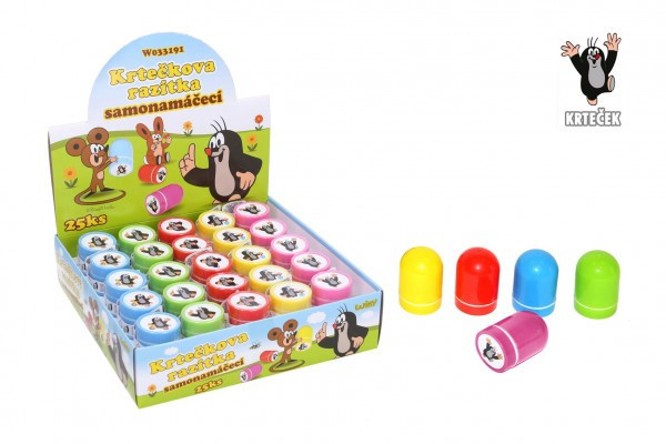Pečiatka samonamáčacia Krtko plast 3x4,5cm 5 farieb