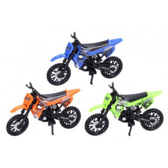 Motorka terénny plast 12cm 3 farby v krabičke 15x10x6cm