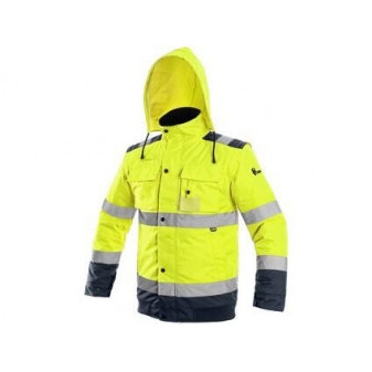 Bunda CXS LUTON, výstražná, pánska, žlto-modrá, veľ. XL