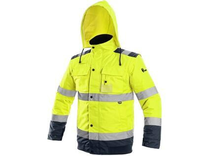 Bunda CXS LUTON, výstražná, pánska, žlto-modrá, veľ. XL
