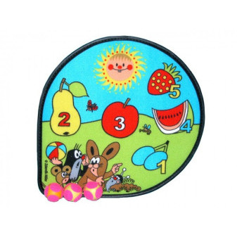 Terč Krtko + loptička 3ks suchý zips 30x30cm v sáčku