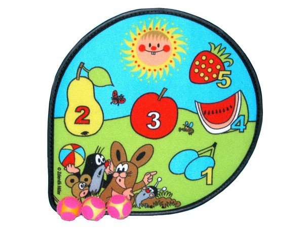 Terč Krtko + loptička 3ks suchý zips 30x30cm v sáčku