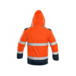 Bunda CXS LUTON, výstražná, pánska, oranžovo-modrá, veľ. 3XL