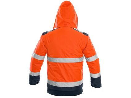 Bunda CXS LUTON, výstražná, pánska, oranžovo-modrá, veľ. 3XL