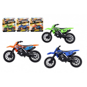 Motorka terénna 19cm plast 3 farby na karte