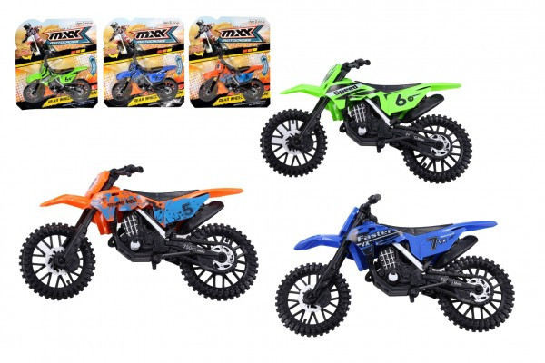Motorka terénna 19cm plast 3 farby na karte