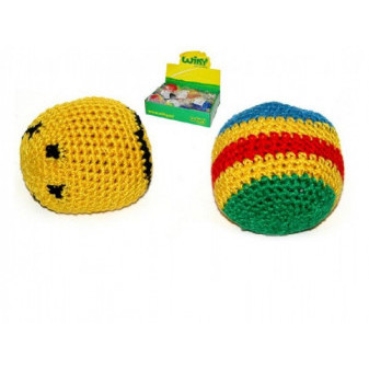 Hakysák loptička footbag 6cm háčkovaná textilná v sáčku