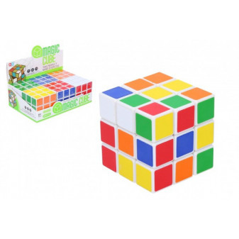 Kocka hlavolam 3x3x3 plast vo fólii 6x6x6cm