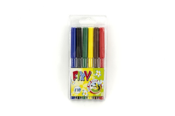 Fixy 6ks v plastovej krabičke 7x16cm