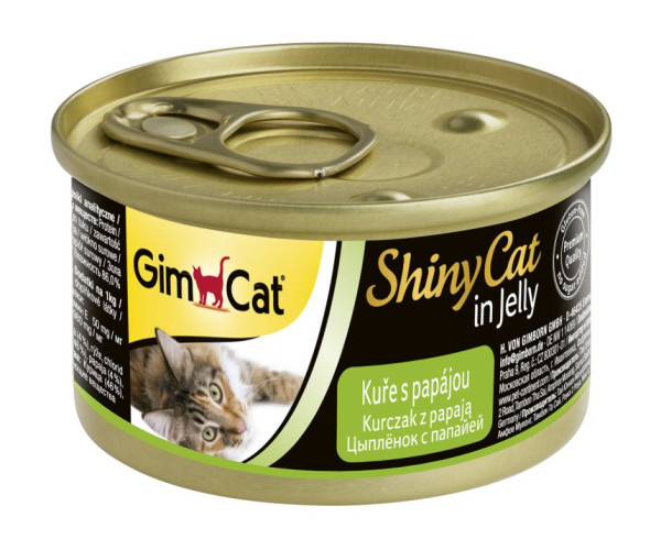 ShinyCat konzerva kura + papája 2x70g