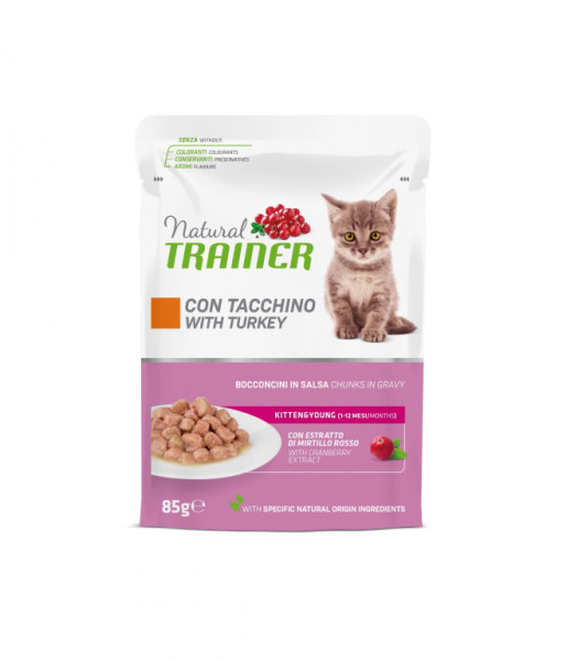 Kapsička Trainer Natural CAT KITTEN&YOUNG moriak 85g