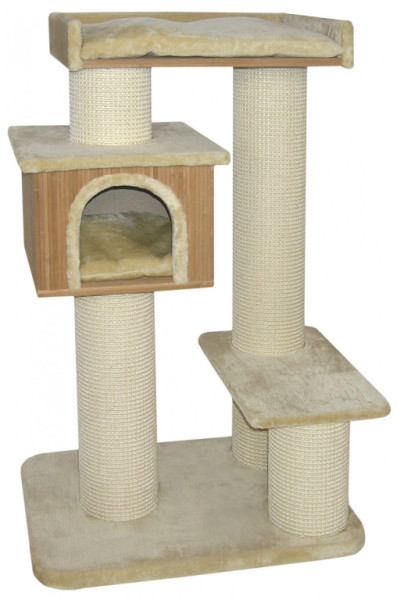 CATGATO skrabadlo Bamboo Residence bezové 126cm
