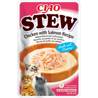 Kapsička Churu Cat Stew - kura, losos 40g