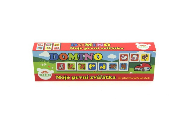 Domino Moje prvé zvieratká 28ks spoločenská hra v krabičke 21x6x3cm