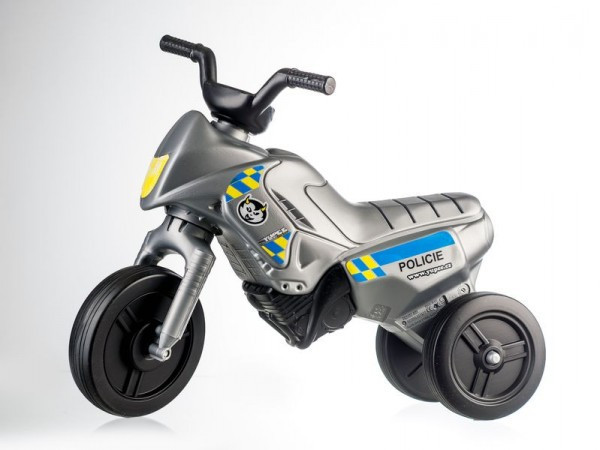 Odrážadlo Enduro Yupee Polícia malé plast výška sedadla 26cm nosnosť do 25kg 12m+