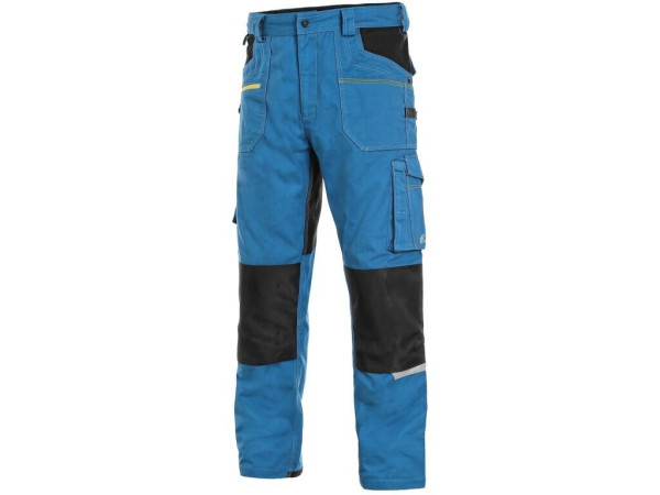 Nohavice CXS STRETCH, pánske, stredne modré-čierne, veľ. 60