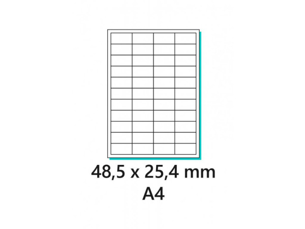 Etiketa 48,5x25,4mm/100 ks A4 bílá, Labels 1/44